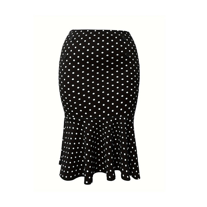 Spring Slimming Mermaid Midi Skirt For Curvy Women