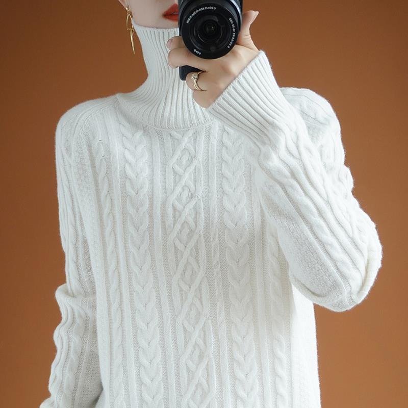 Fashion New High Neck Knitted Sweater For Women