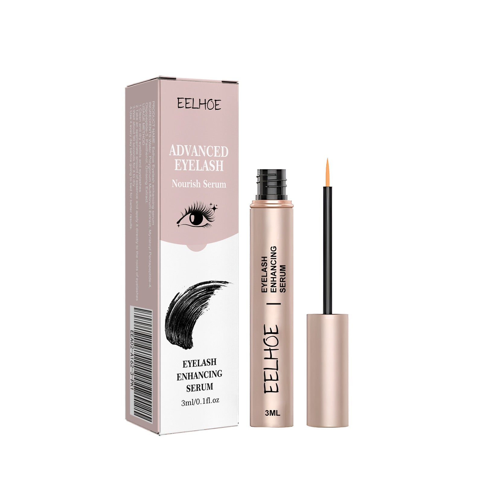 Mascara Natural Seamless Curl Length, Jet Black, Thick, Beautiful Lash Moisturizing Condition