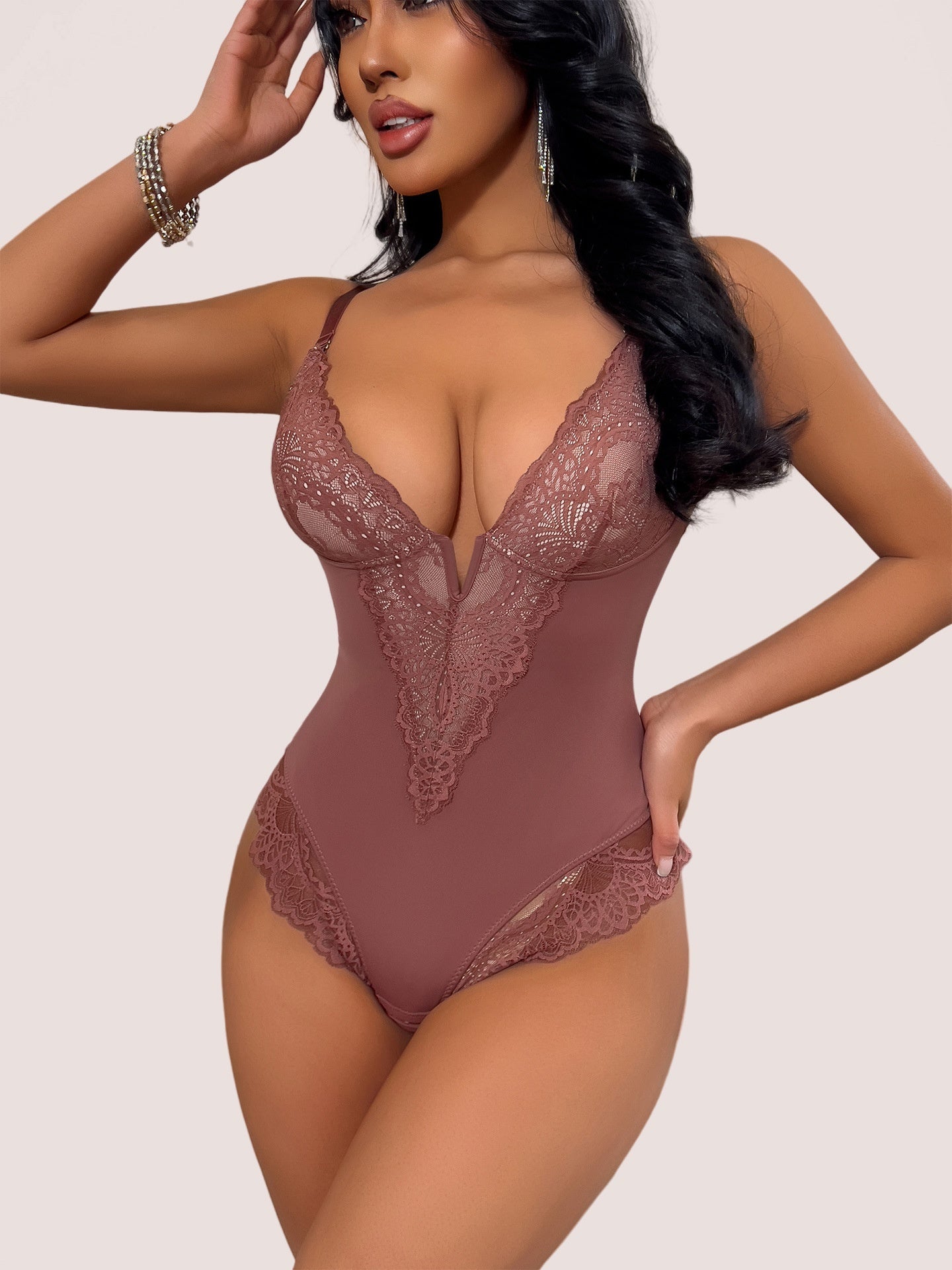 Women's Large Size Hip Lifting Corset Leotard