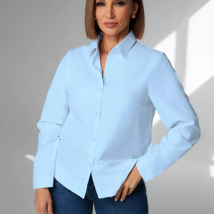 Slim-fit, Breathable, Minimalist Womens Fashion Shirt