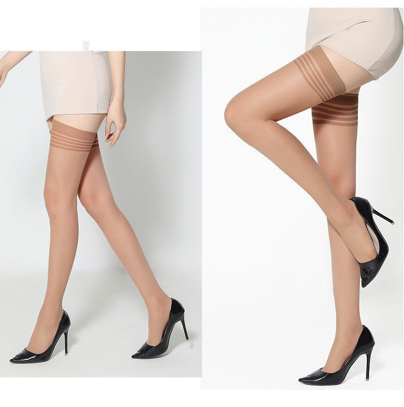 Long Stockings Women's Mid-length Summer Ultra-thin Anti-snagging Flesh Color Thigh High Socks