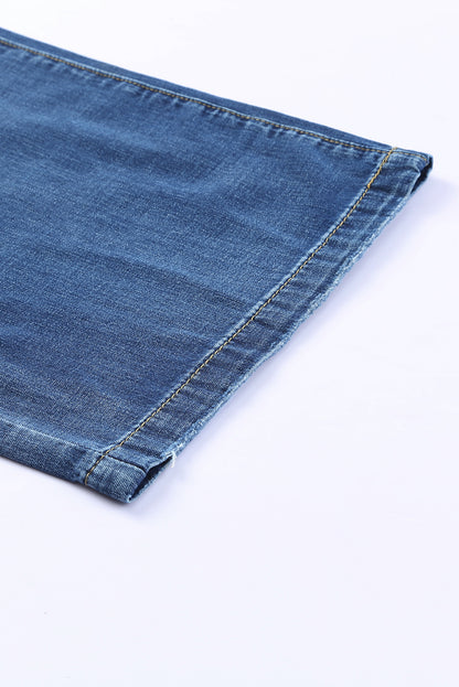 Jeans a gamba larga casual con tasca slouchy blu scuro