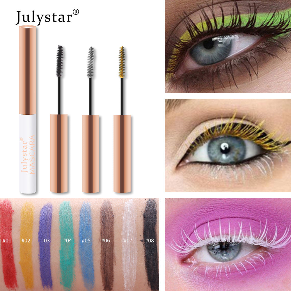 Eyelash Foundation Cream Waterproof Anti Sweat Not Dizzy Dye Slender Long Curl Warped Thick Color Mascara