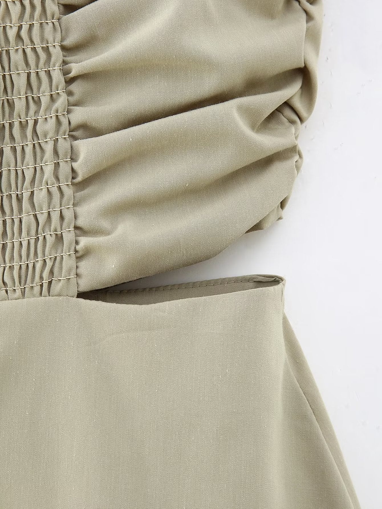 Hollow Out Wrapped Waist Slim Dress