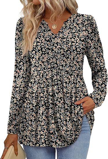 Womens Long-sleeve Autumn Blouse, Doll-style