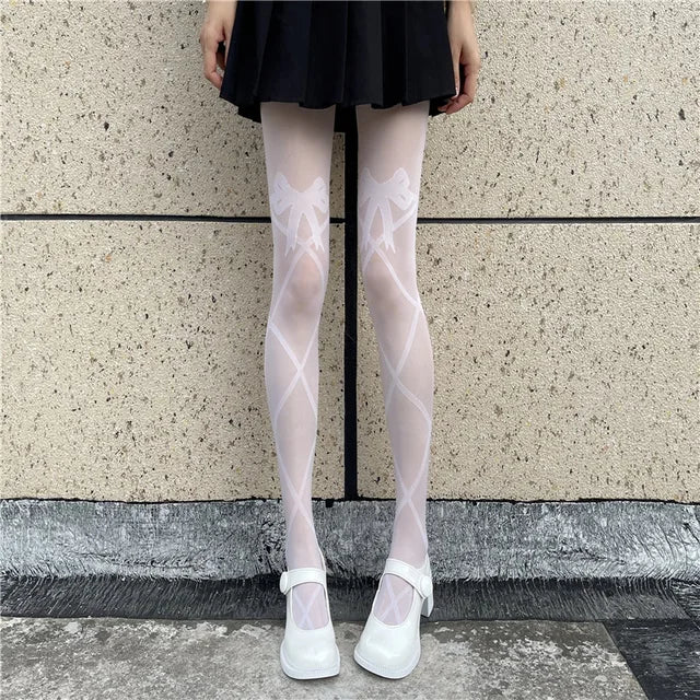 Fashion New Cherry Hot Drill Pantyhose Anti-removal Silk Arbitrary Cut Pantyhose Leggings Character Women's Socks