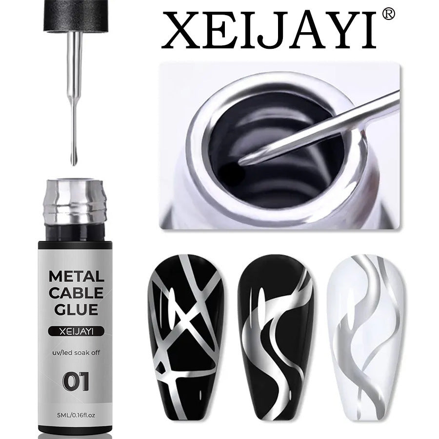 5ml Nail Metal Cable Adhesive Hoy Edge Painted