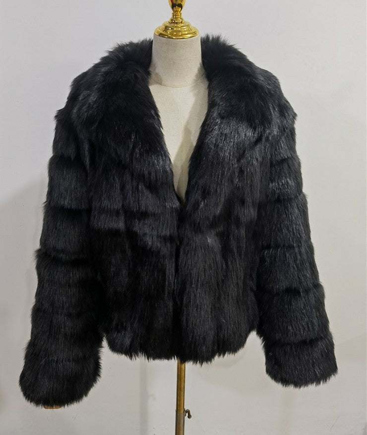 Coat Imitation Fox Fur Women's Clothing