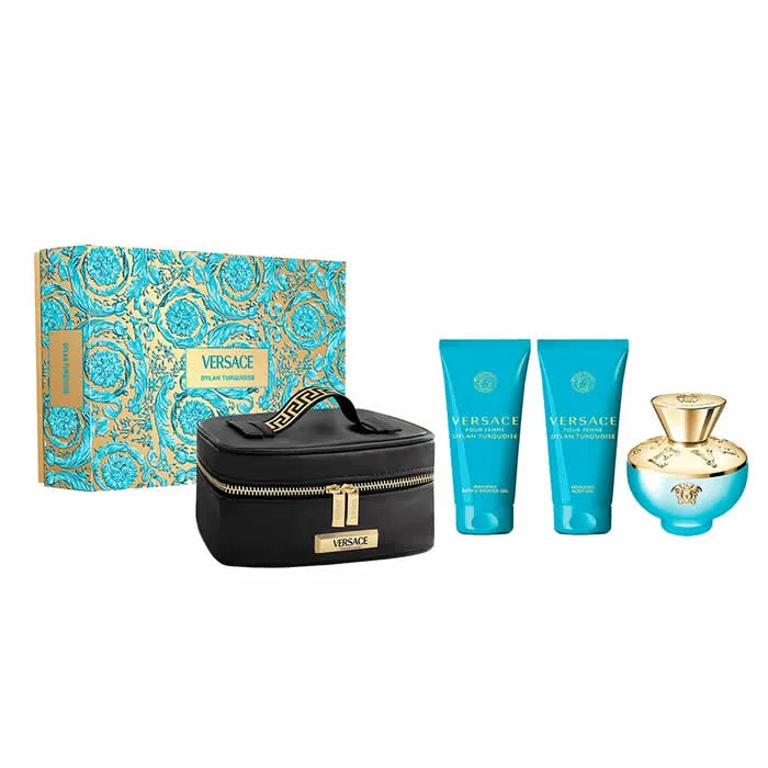 Versace Dylan Torquoise Eau De Toilette Spray 100ml Set 4 Pieces - VERSACE