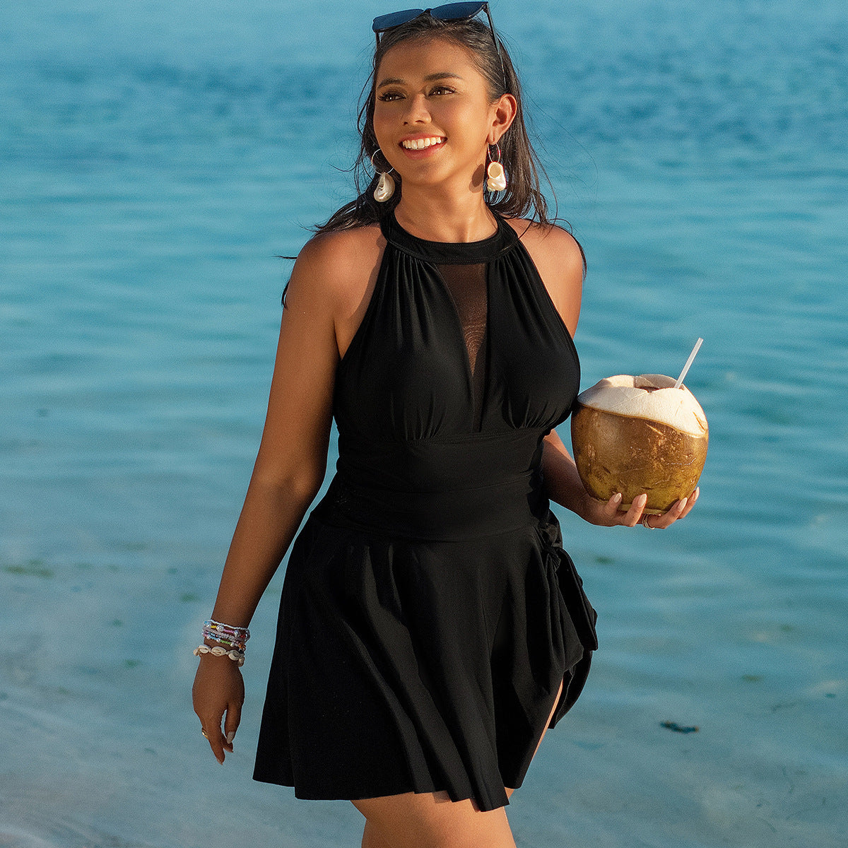 Plus-sized Plus Size Swimsuit Skirt One-piece Swimsuit For Women