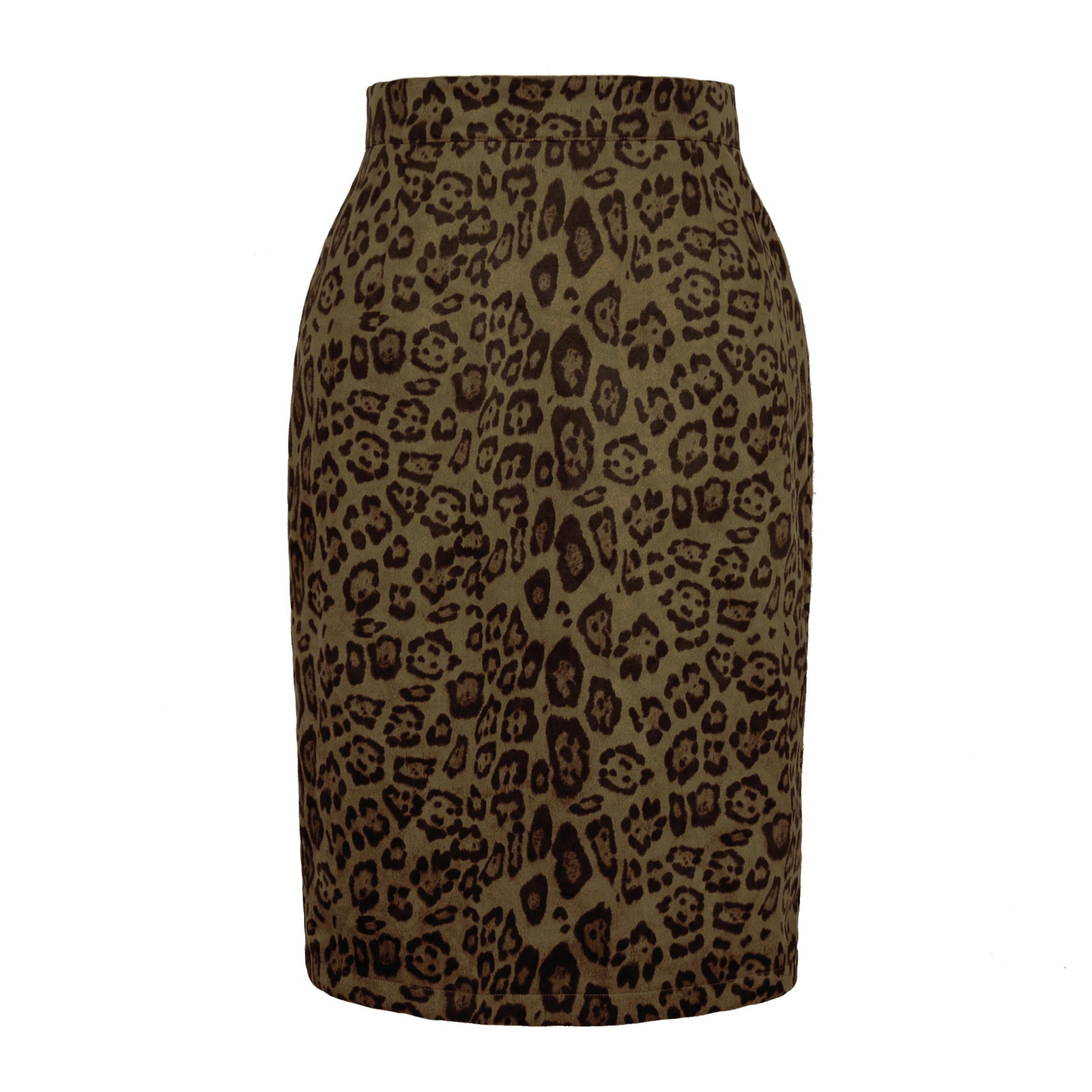 AutumnWinter Face Leopard Print Suede Fleece Skirt