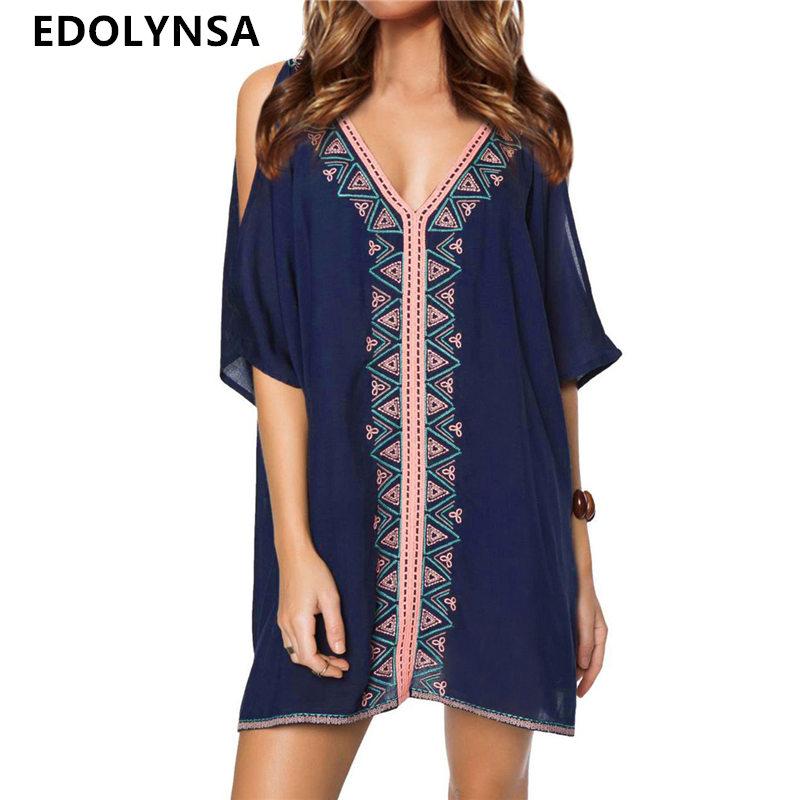 Embroidery Cotton Bathing Suit Cover Ups Swim Suit Cover Up Swimwear Women Beachwear