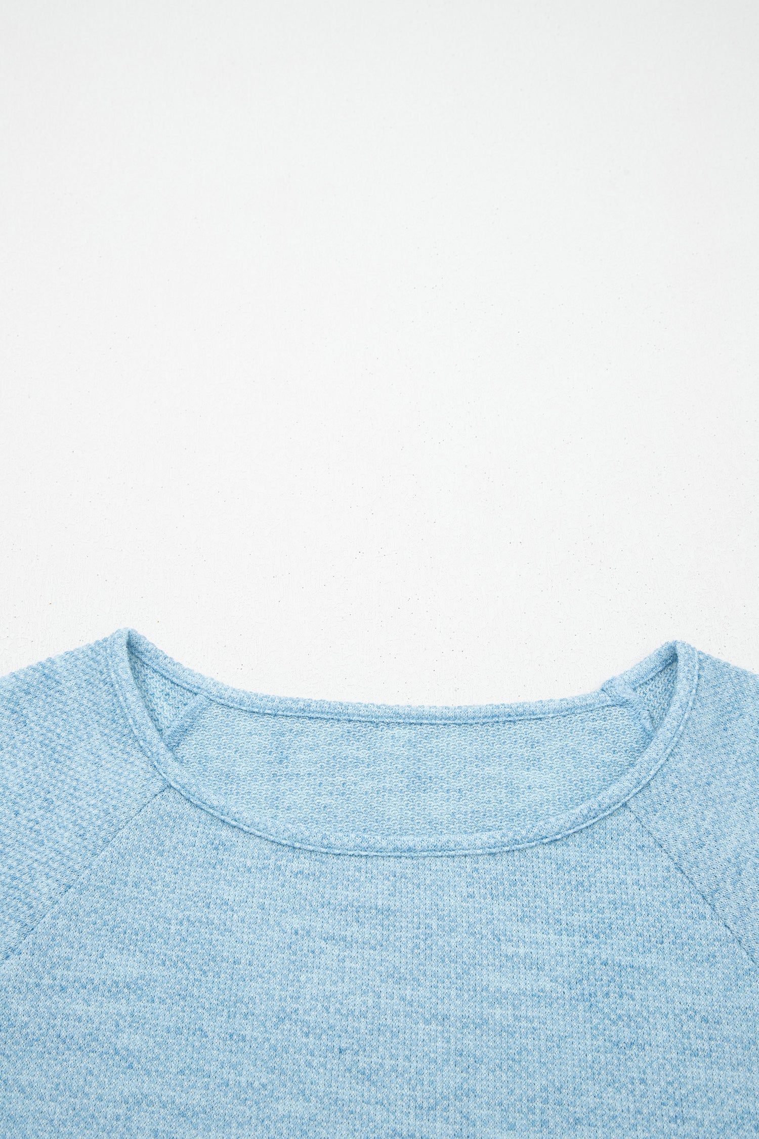 Moonlight Jade Textured Raglan Sleeve Knit Loose Top