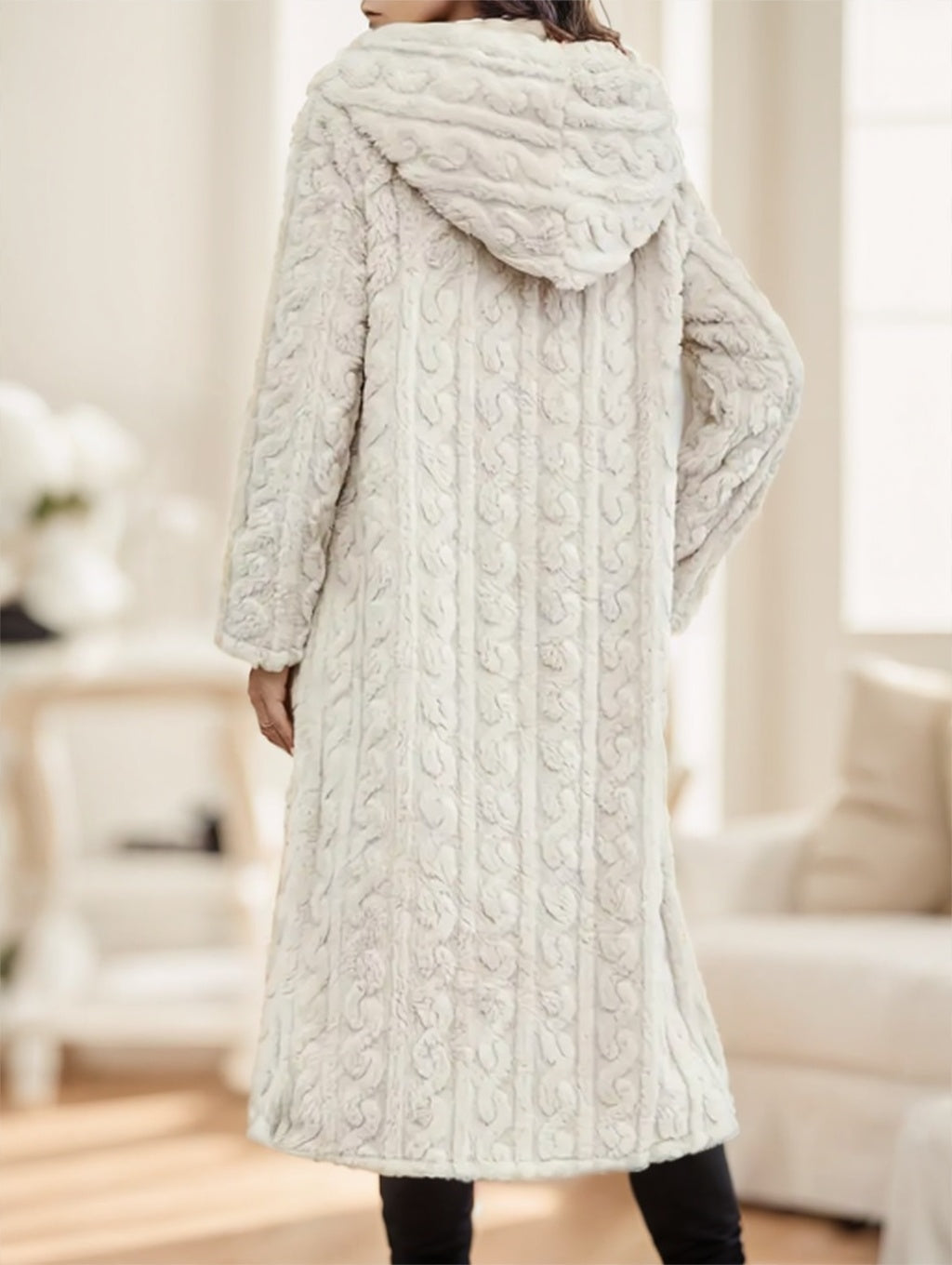 Elegant Black Long Coat For Women