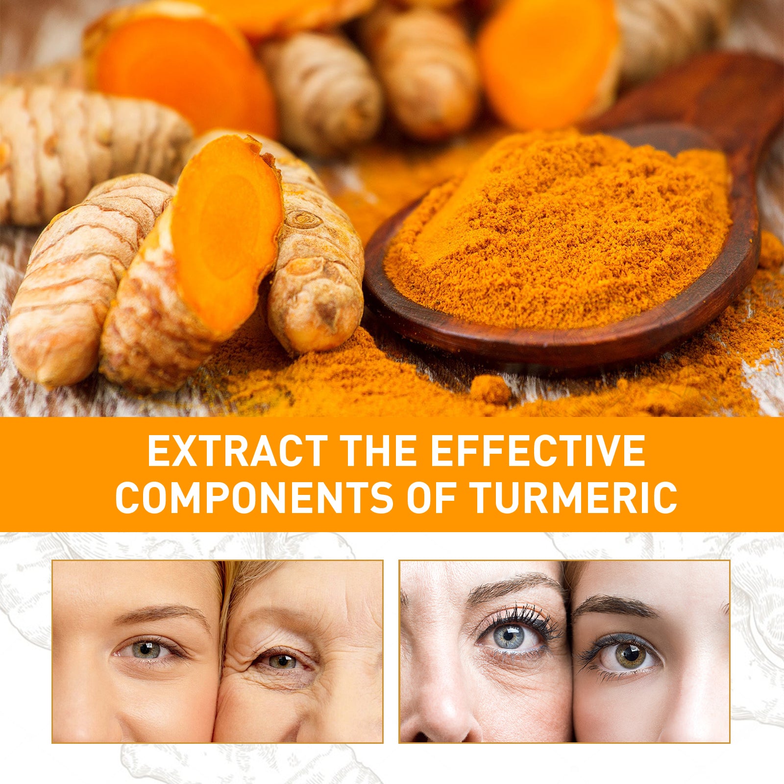 Turmeric Face Cream, Reduces Fine Lines And Spots Moisturizes Anti Wrinkles Face Cream