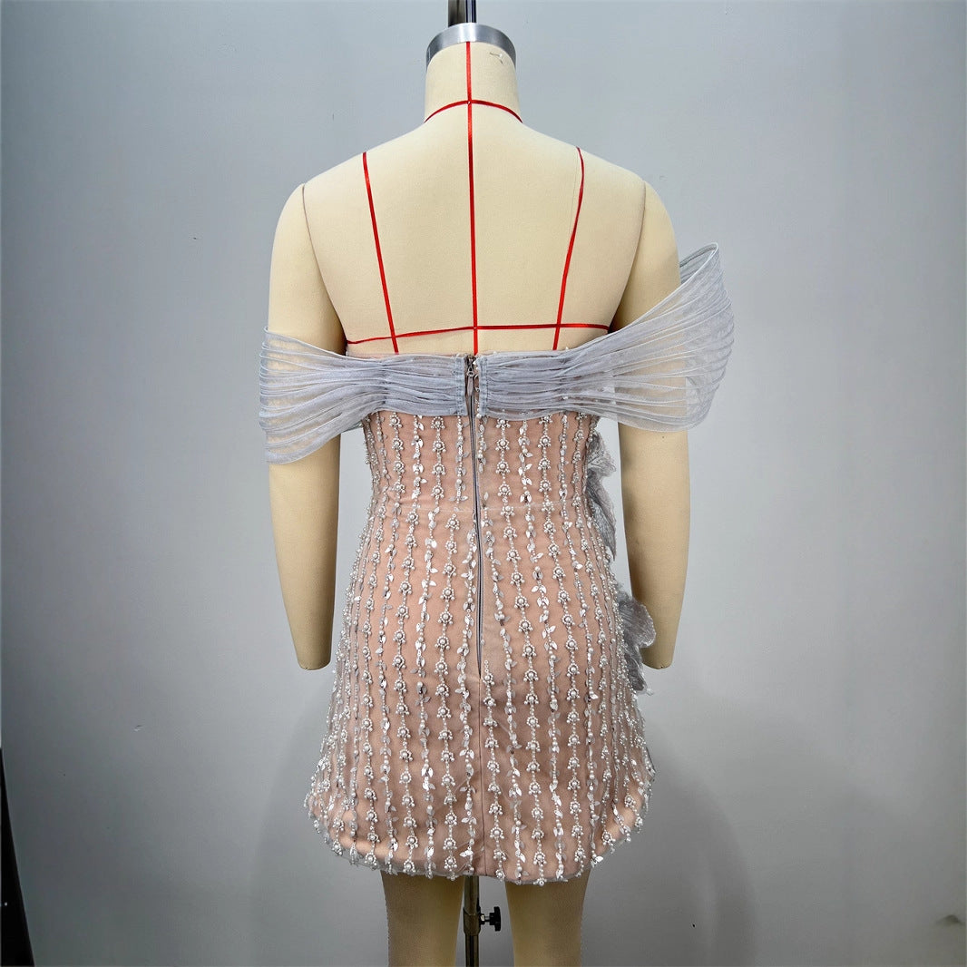 Sexy Backless Sequin Dress Short Skirt Cross-border Women's Party Cocktail Dress