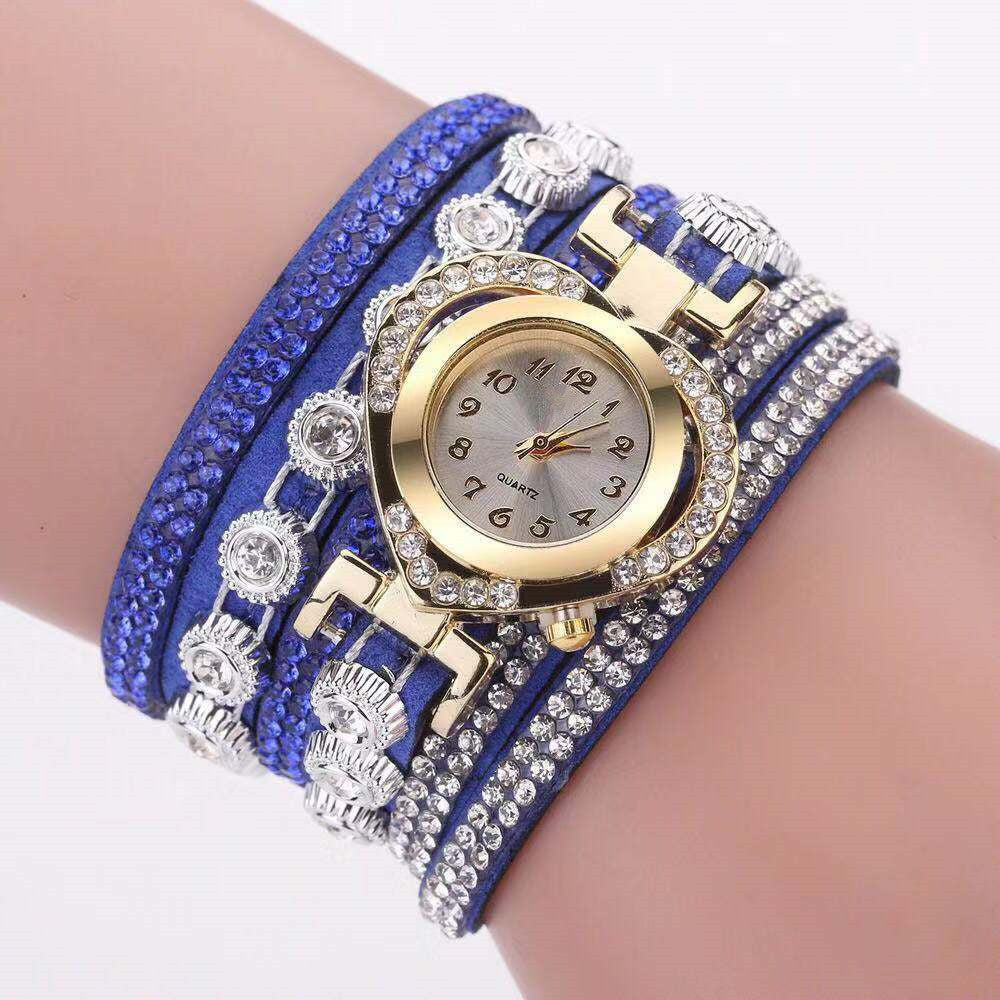 Personality Heart Shape With Diamond Dial Multi-color Bracelet