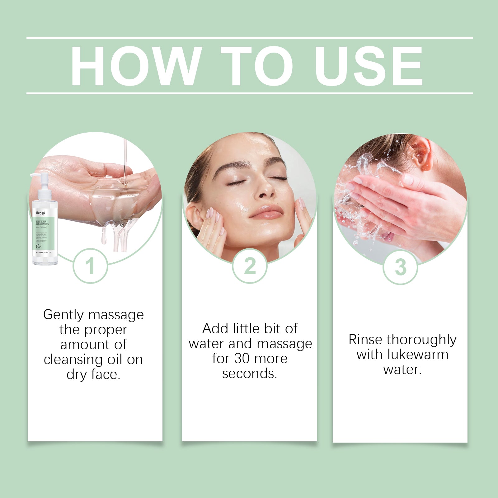 Cleansing Oil Facial Makeup Gentle Cleansing Care For Skin, Clean Pores, Refreshing And Non-Tight Cleansing Oil