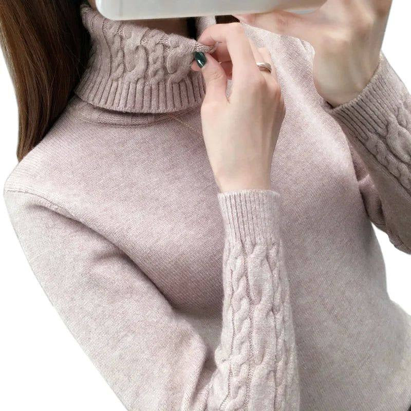 New AutumnWinter High-Neck Pullover Sweater For Women From Europe And The US