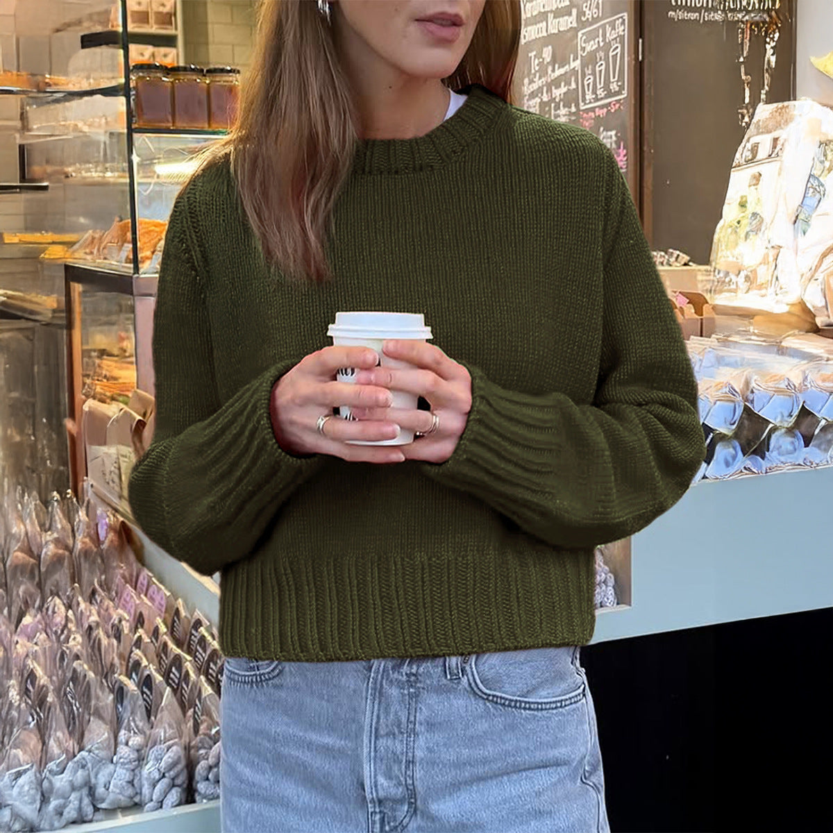 European And American Casual Versatile Long-sleeved Knitwear