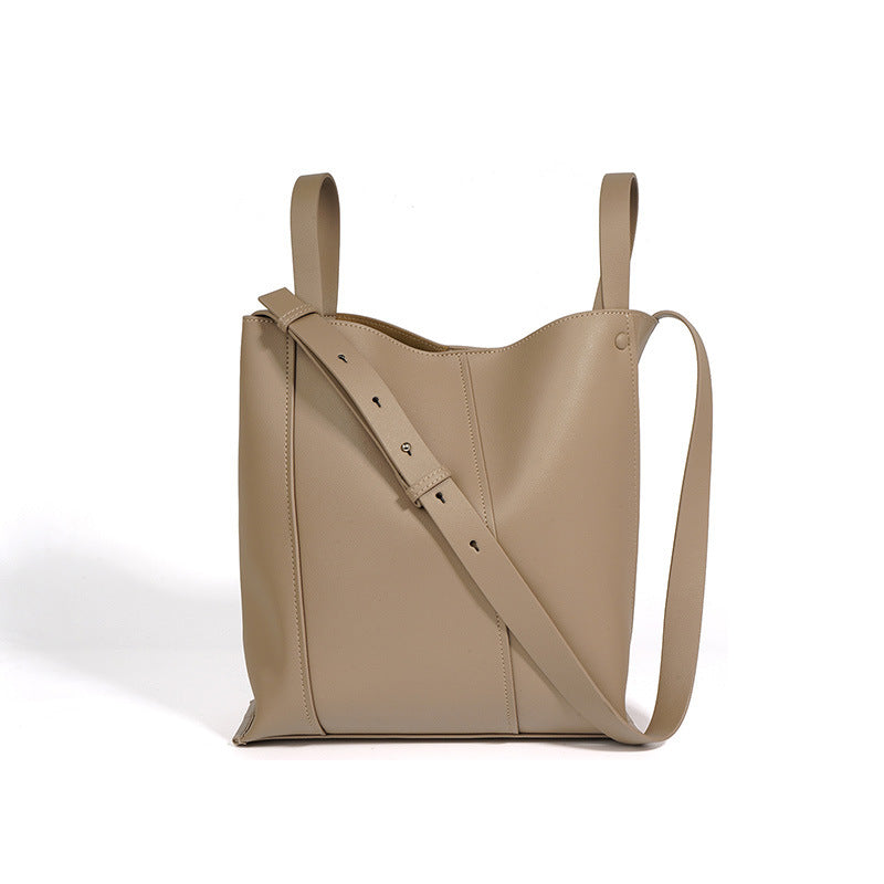 Bucket Bag Special-interest Design Cowhide Leather Single-shoulder Bag Fashion