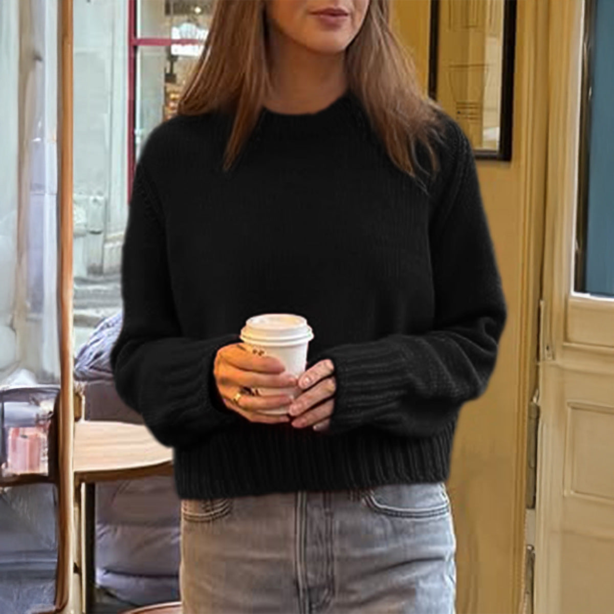 European And American Casual Versatile Long-sleeved Knitwear