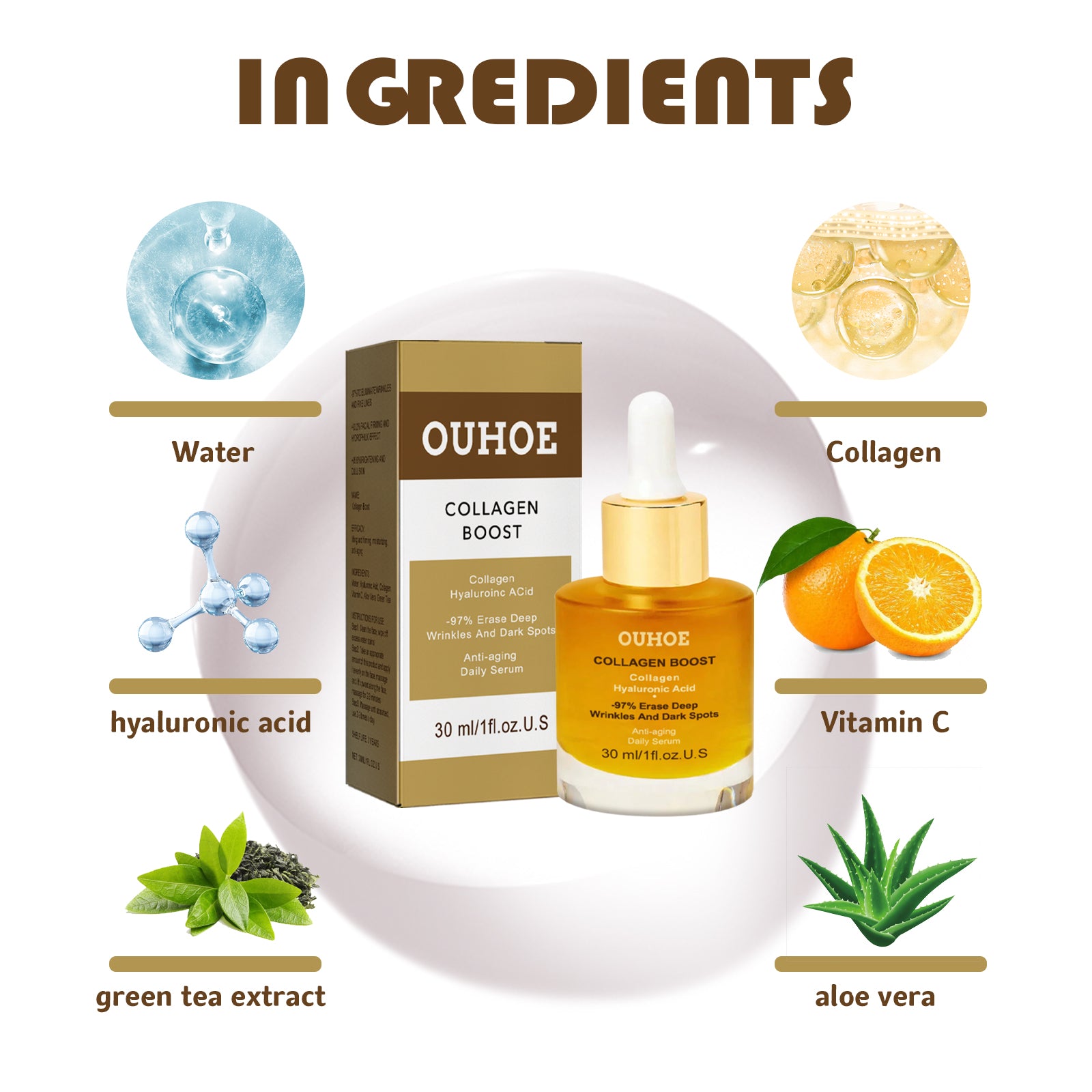 Collagen Facial Essence Moisturizes And Firming Facial Skin, Reduces Fine Lines, Hydrates And Moisturizes Tender Skin Essence