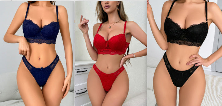 Half Cup Lace Lingerie Suit Bra Panties