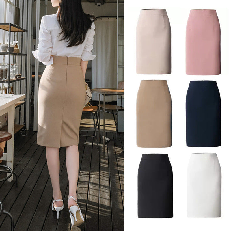 All-match Commute High Waist Slimming Office Lady Skirt