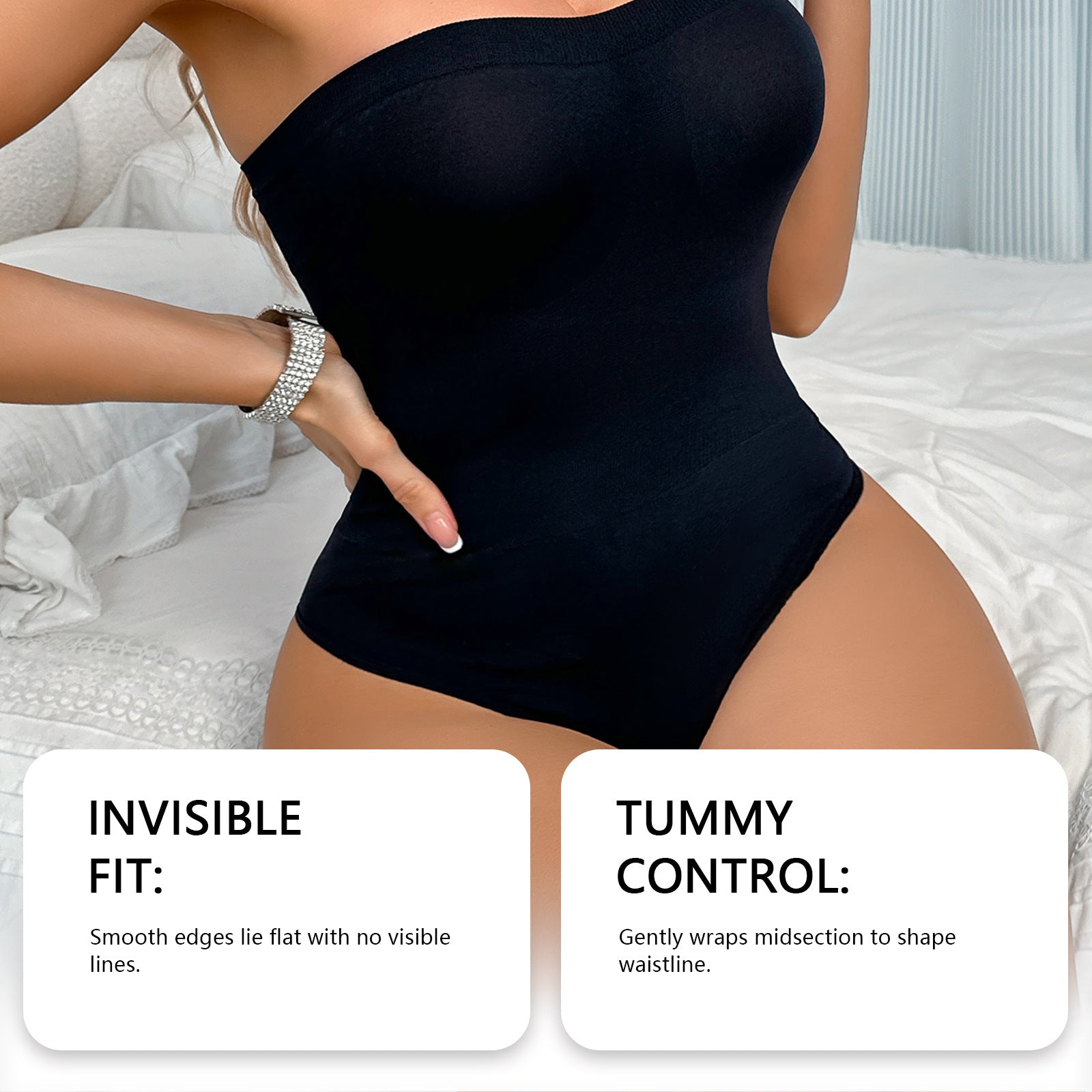 Breathable, Comfortable Strapless Bodysuit