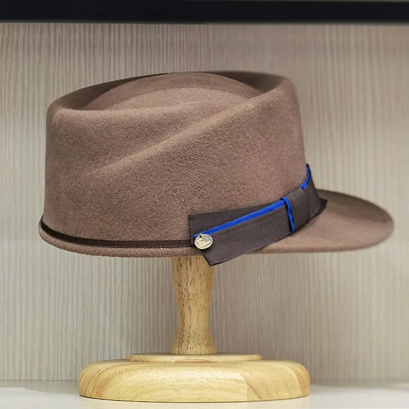 Unisex Warm Wool Winter Hats Elegant Bowknot Women Cadet Cap Adjustable Ladies Military Style Newsboy Cap Cabbie Trucker Hat