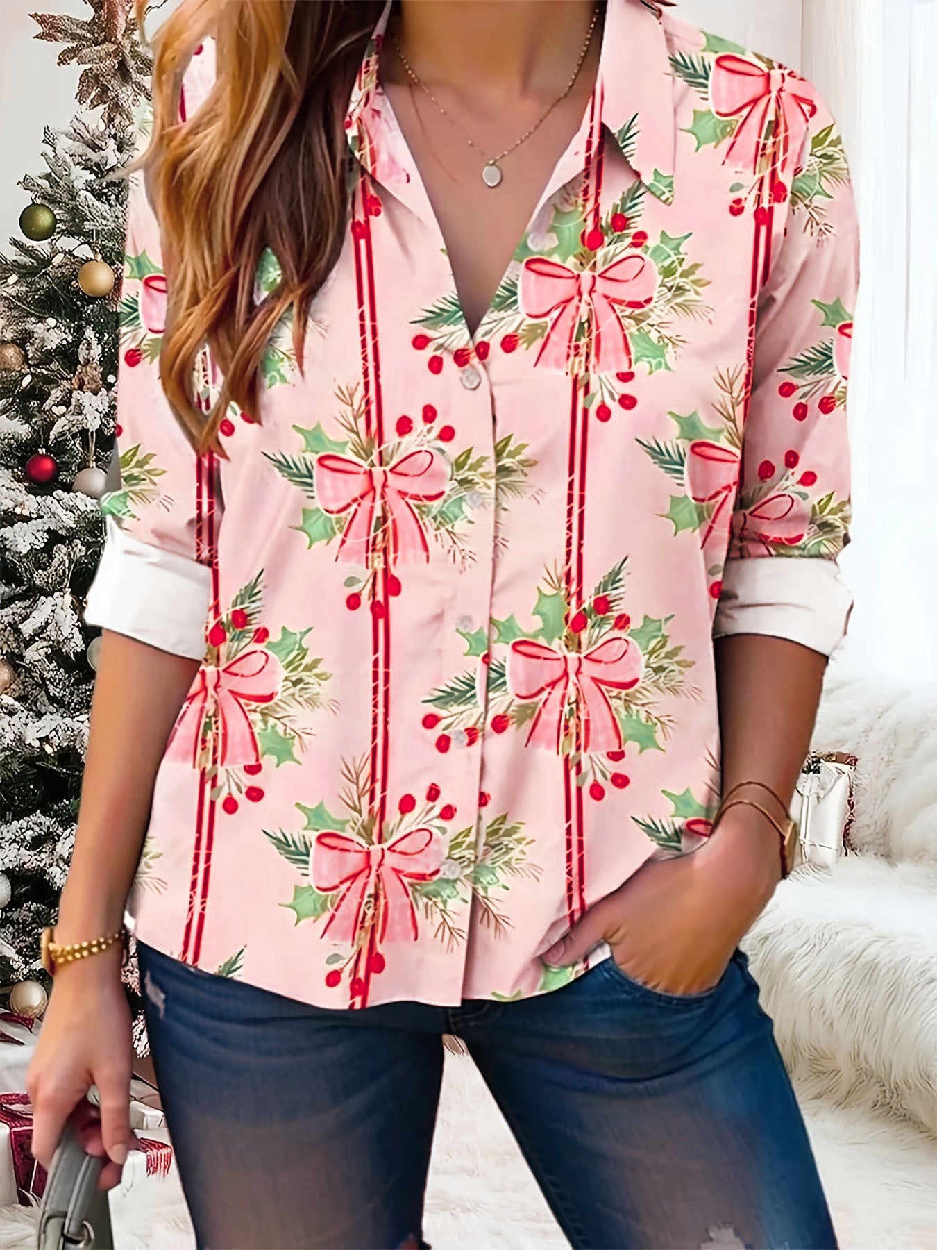 Fashionable New Womens Long-sleeve Shirt