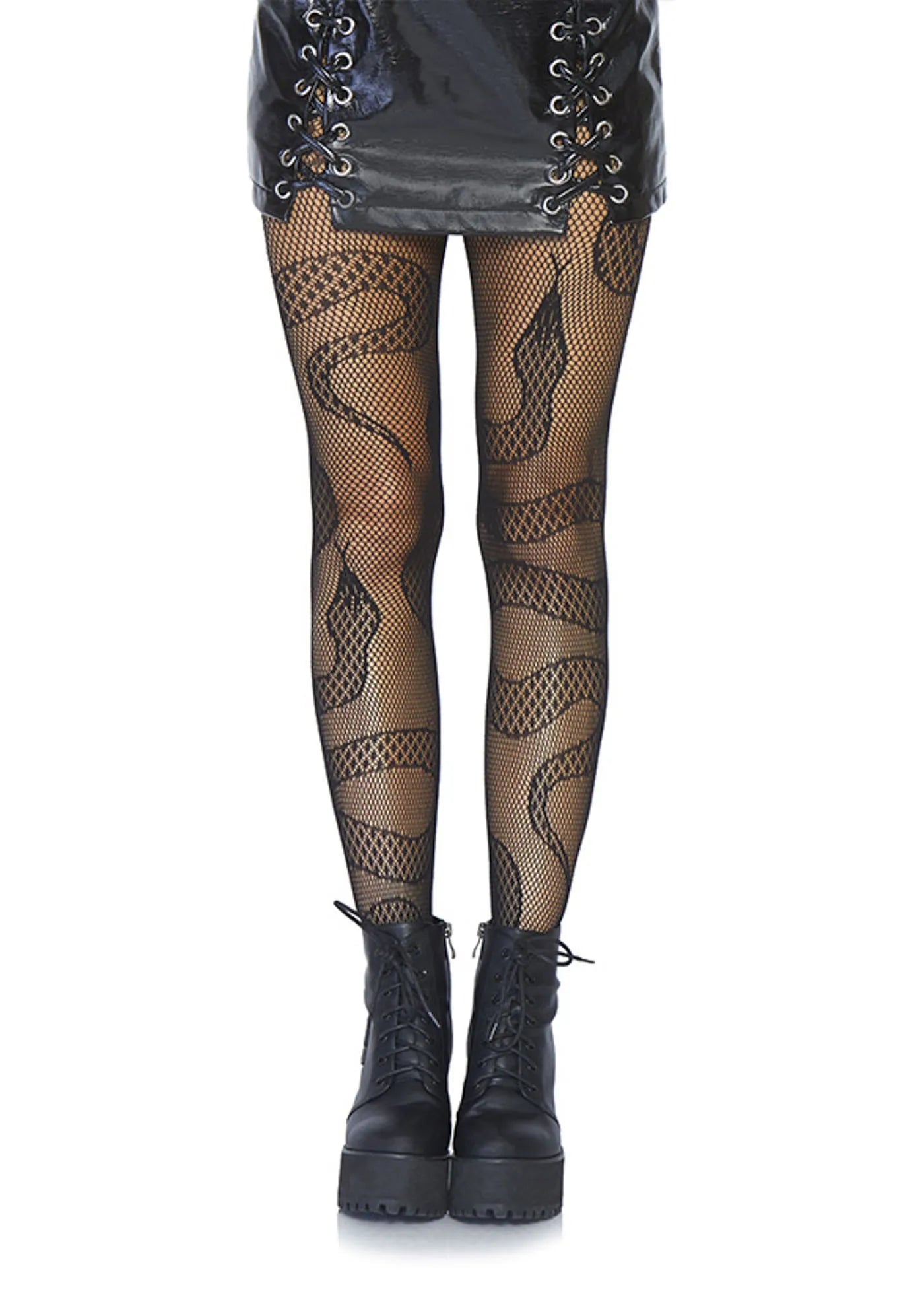 fashionable and sexy snake shaped fishing net socks punk style Halloween pantyhose horror snake shaped pantyhose