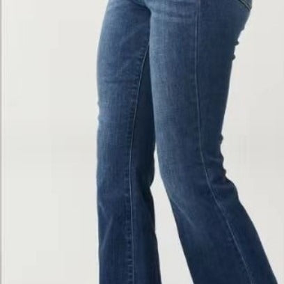 New high waisted slim fit micro flared jeans