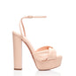 Sexy High Top Summer Slingshot Block Heels Womens Thick Sole High Heels Round Toe Ankle Strap Sandals