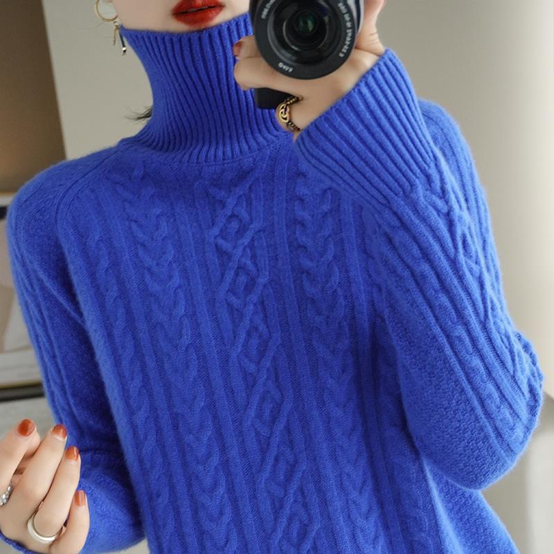 Fashion New High Neck Knitted Sweater For Women