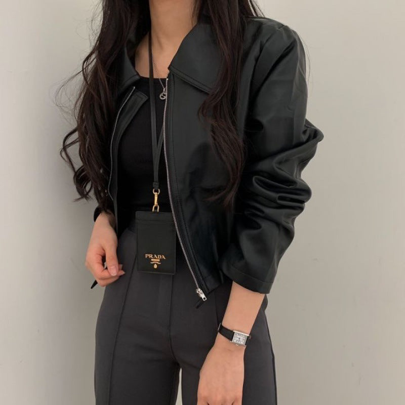 Women's Cool Autumn New Motorcycle Leather Jacket