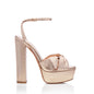 Sexy High Top Summer Slingshot Block Heels Womens Thick Sole High Heels Round Toe Ankle Strap Sandals