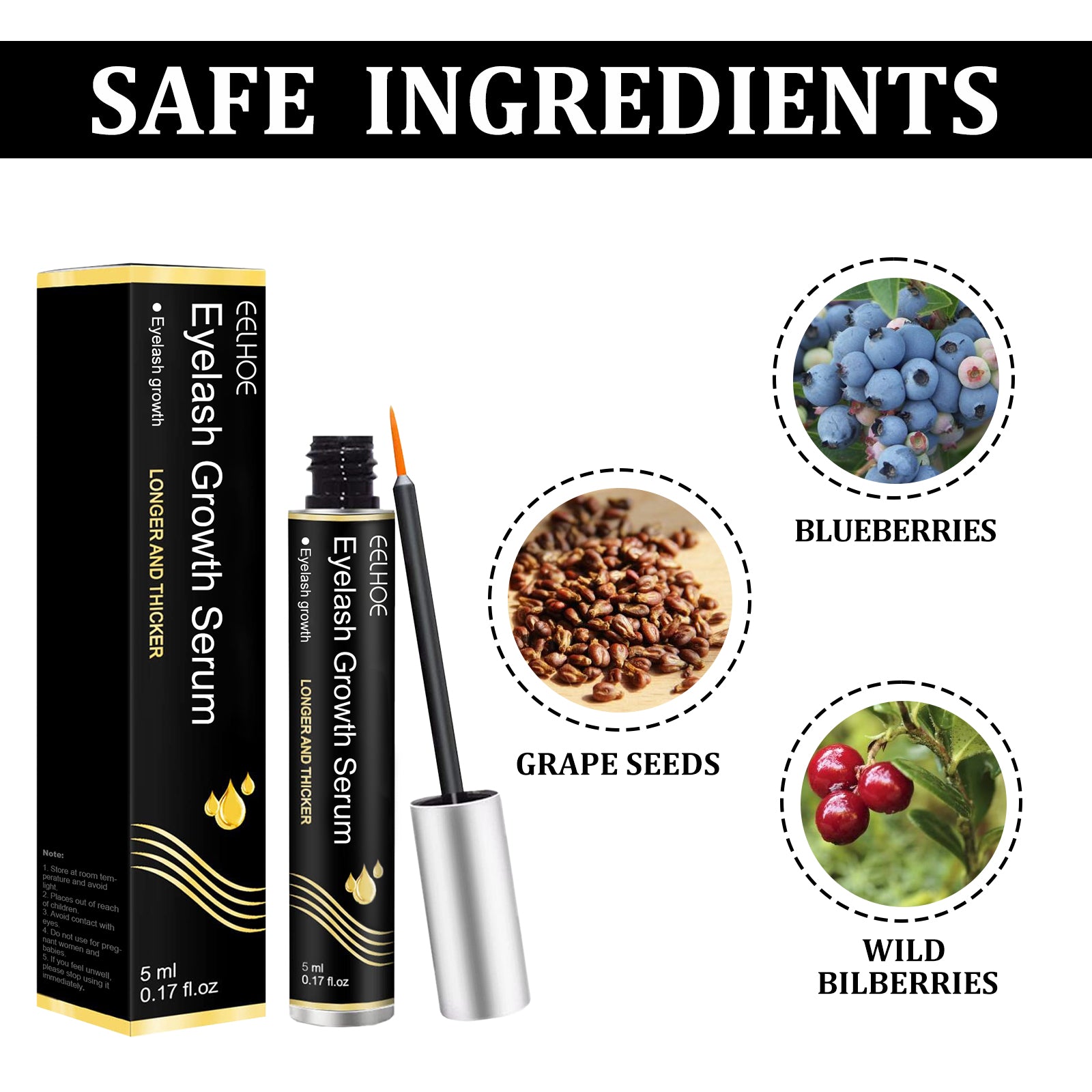 Slimming And Lengthening Mascara Without Trace, Natural Mascara Moisturizing Mascara Black Curl Eyelashes And Eyebrows