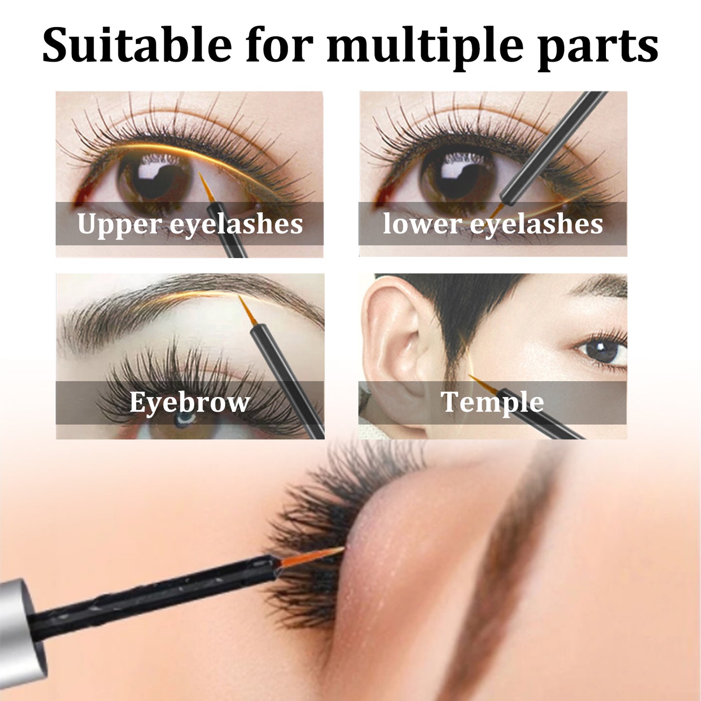 Slimming And Lengthening Mascara Without Trace, Natural Mascara Moisturizing Mascara Black Curl Eyelashes And Eyebrows