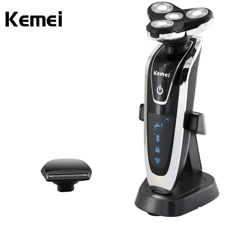 Kemei 3D Men's Electric Shaver Beard Trimmer Rechargeable waterproof 4 blade shaver Razor for Men Shaving Machine