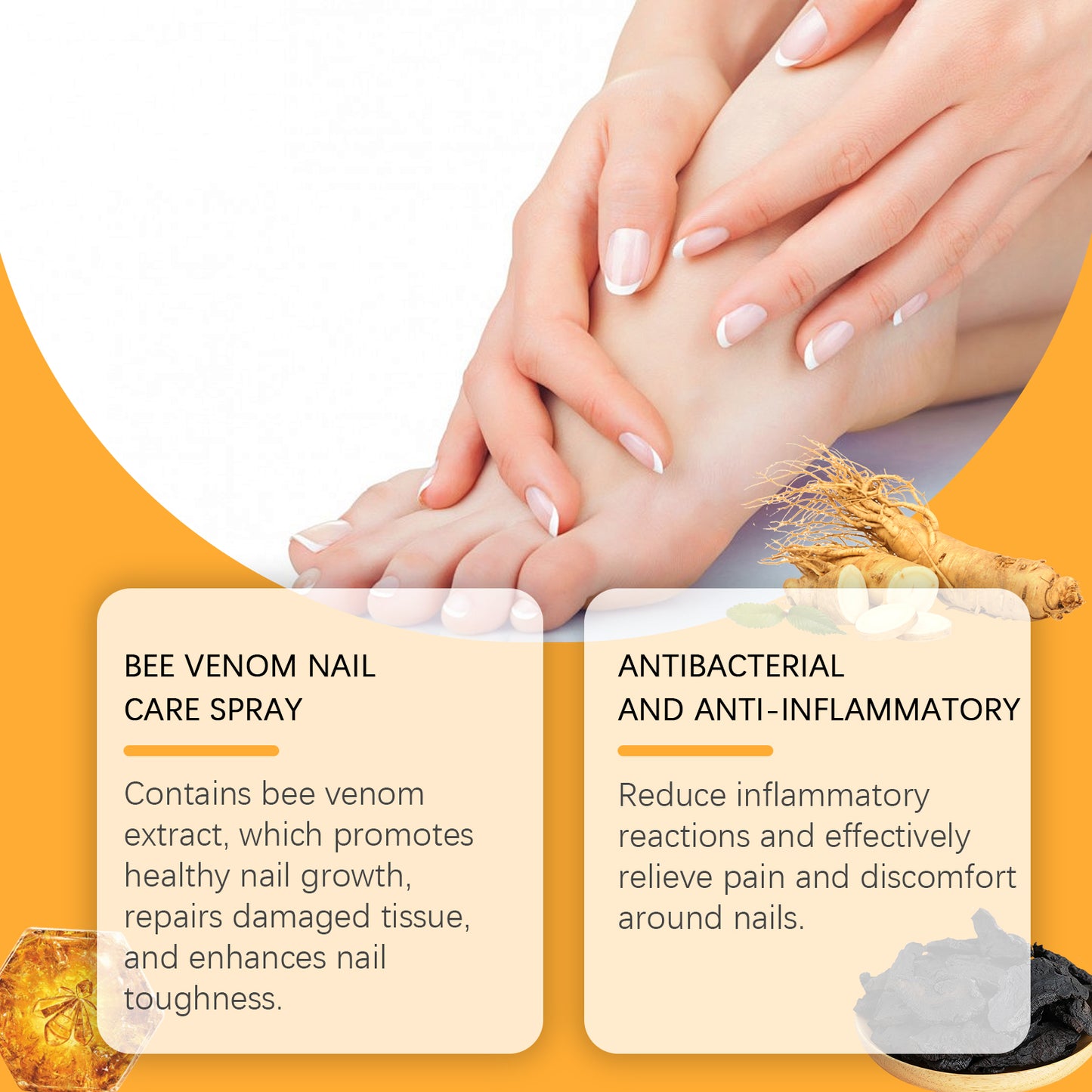 Nail Care Spray, Strong Finger Edge Shine Nail Care Bee Nourishing Spray