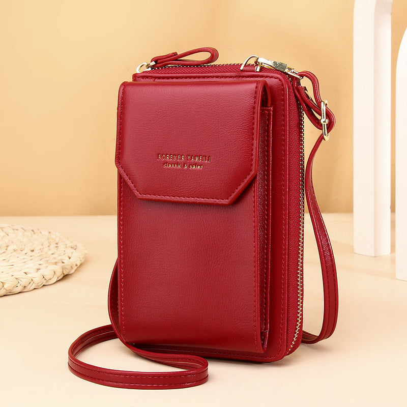Ladies Wallet PU Leather Long Mobile Phone Bag Fashion Korean Version Multifunctional Student Wallet