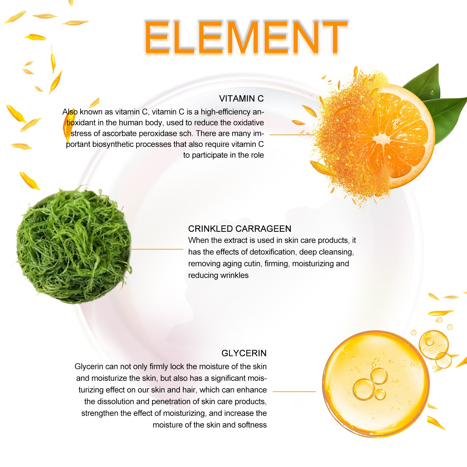 Vitamin C Facial Essence, Anti Aging Brightening Moisturizing Firming Facial Essence