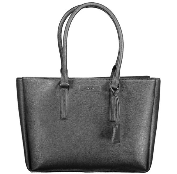 Black Polyethylene Women Handbag