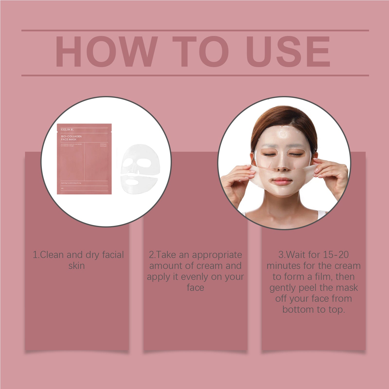 EELHOE Collagen Mask Facial Treatment Plump And Tender Skin Hydrating Mask
