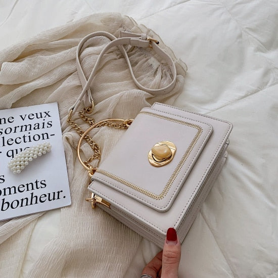 LEFTSIDE Leather Mini Crossbody Bags for Women Summer Shoulder Bag with Short Handle Female Phone Purses and Handbags