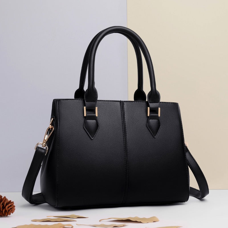 Tote bag simple shoulder crossbody large capacity soft leather women's handbag cross-border women's bag