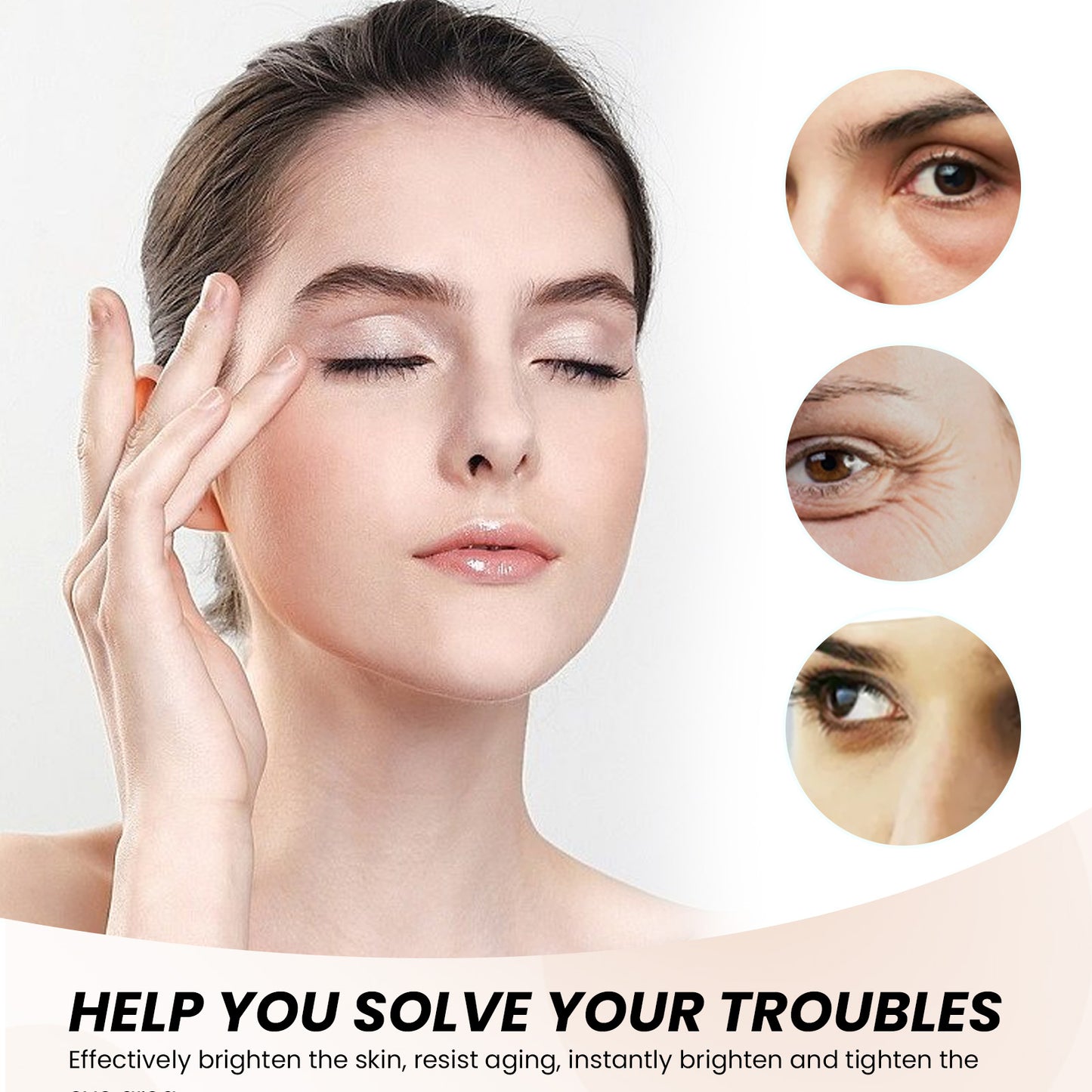 Temporary Eye Tightener, Dilute Fine Lines Eye Bag Dark Circle Law Grain Crow's Feet Moisturize Eye Skin